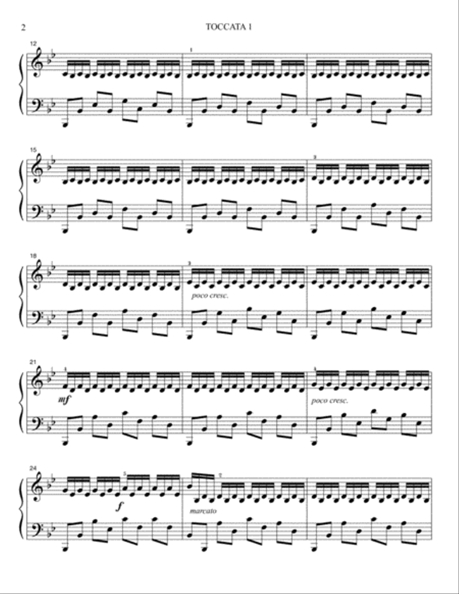 Toccata 1 Piano Solo scores gallery preview page 4