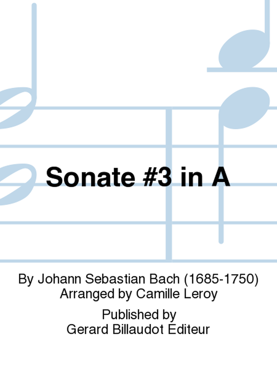 Sonate No. 3 In A