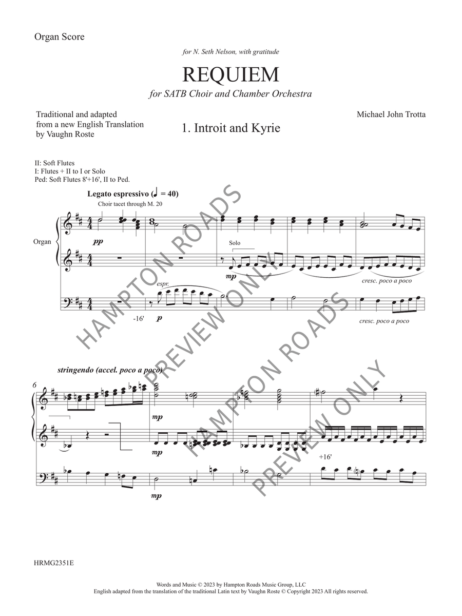 Requiem (Organ Accompaniment) Organ scores gallery preview page 2