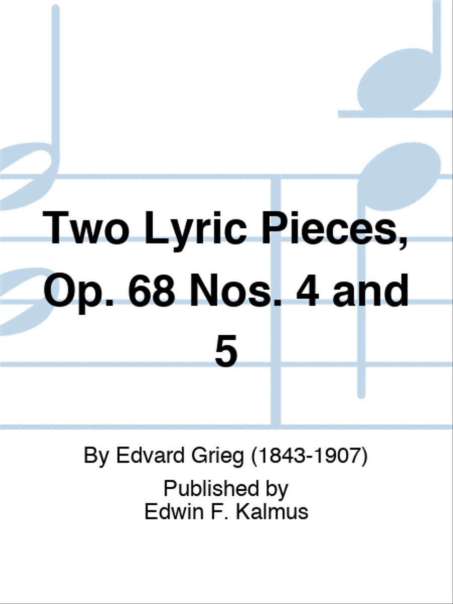 Two Lyric Pieces, Op. 68 Nos. 4 and 5 Set of Parts scores gallery preview page 1