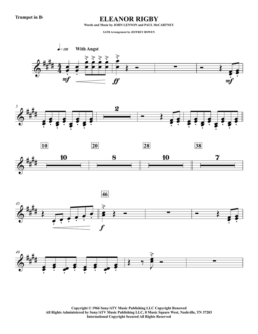Eleanor Rigby Concert Band scores gallery preview page 1