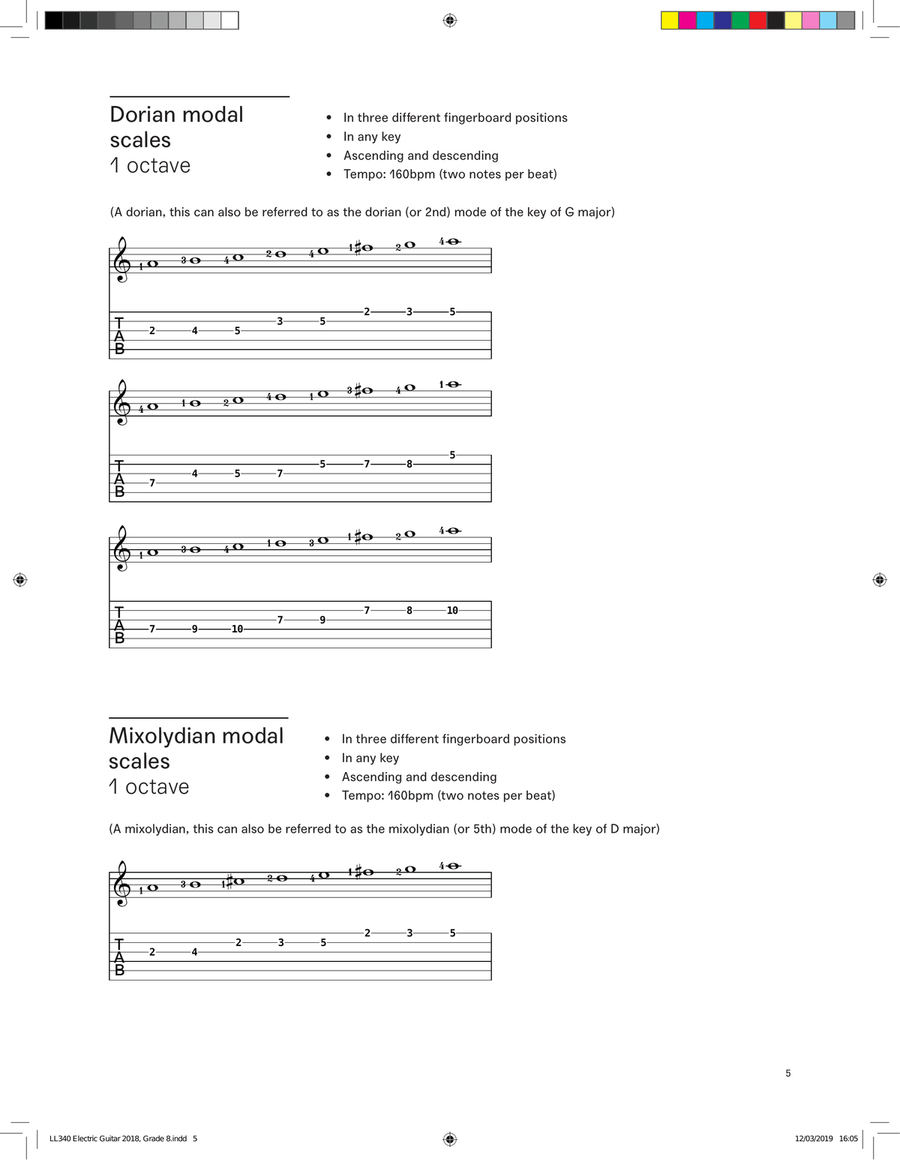 LCME Electric Guitar Handbook 2019 - Grade 8 Electric Guitar scores gallery preview page 5
