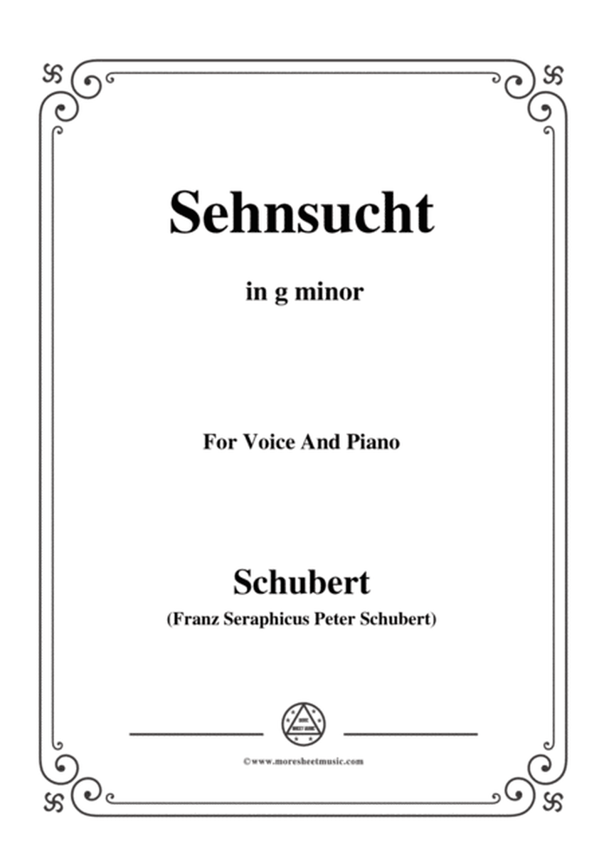 Schubert-Sehnsucht,Op.39(D.636), in g minor,for voice and piano image number null