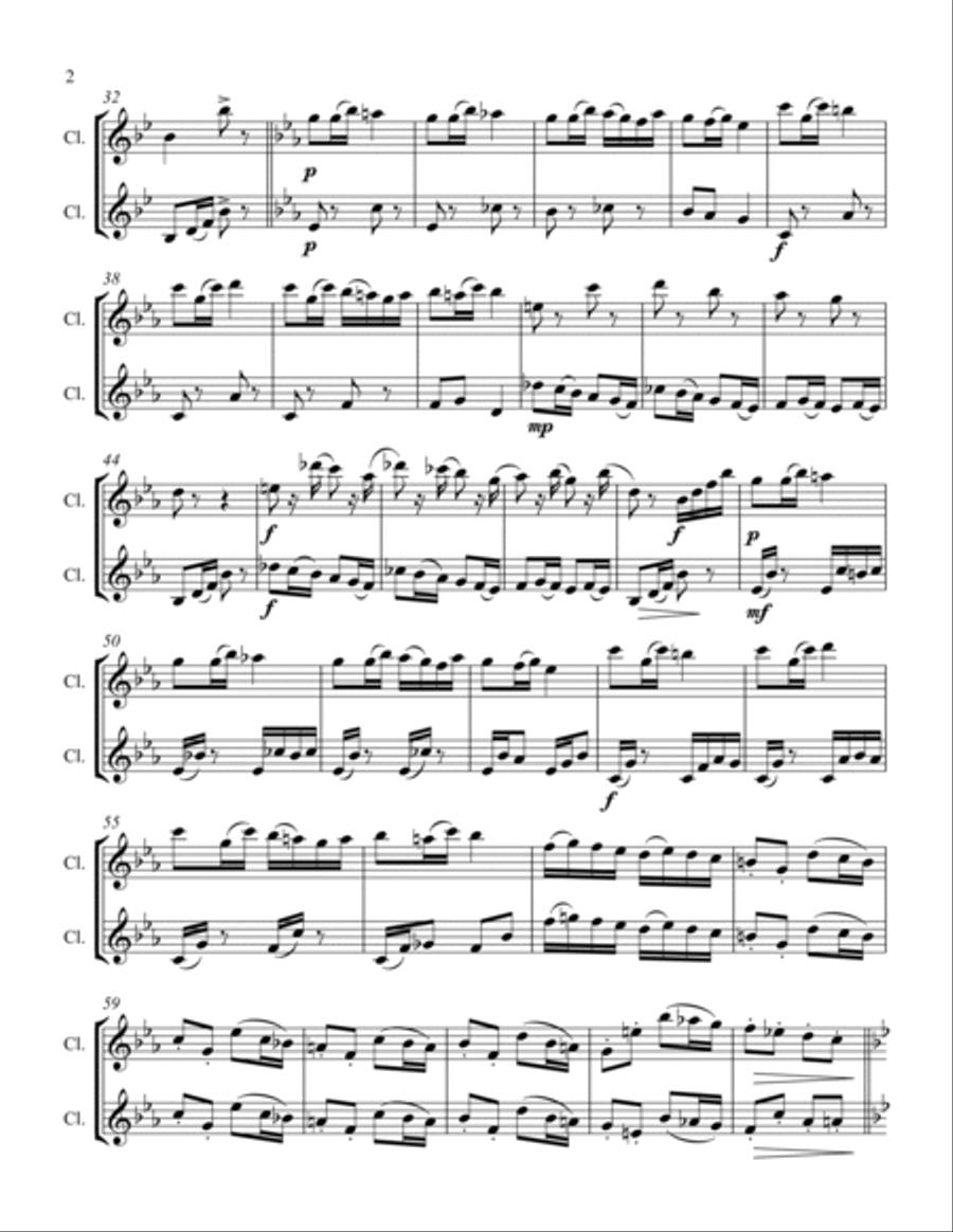 Frolic Clarinet Solo scores gallery preview page 2