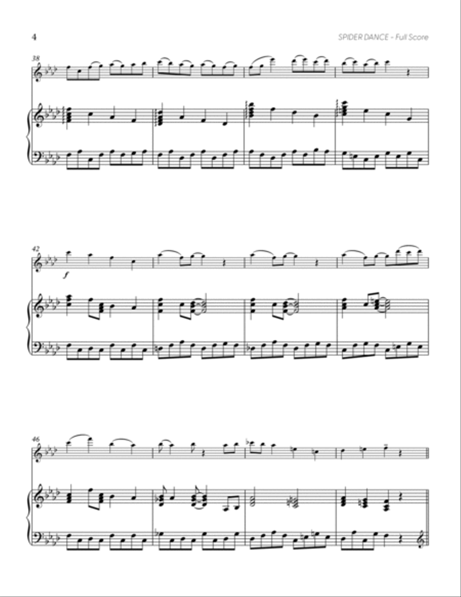 Spider Dance (from UNDERTALE) (for Solo Violin with Piano Accompaniment) Violin Solo scores gallery preview page 5