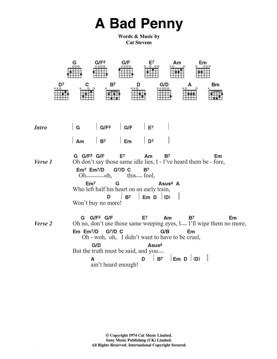 A Bad Penny Acoustic Guitar scores gallery preview page 1