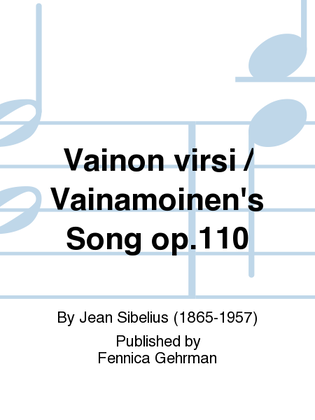 Book cover for Vainon virsi / Vainamoinen's Song op.110