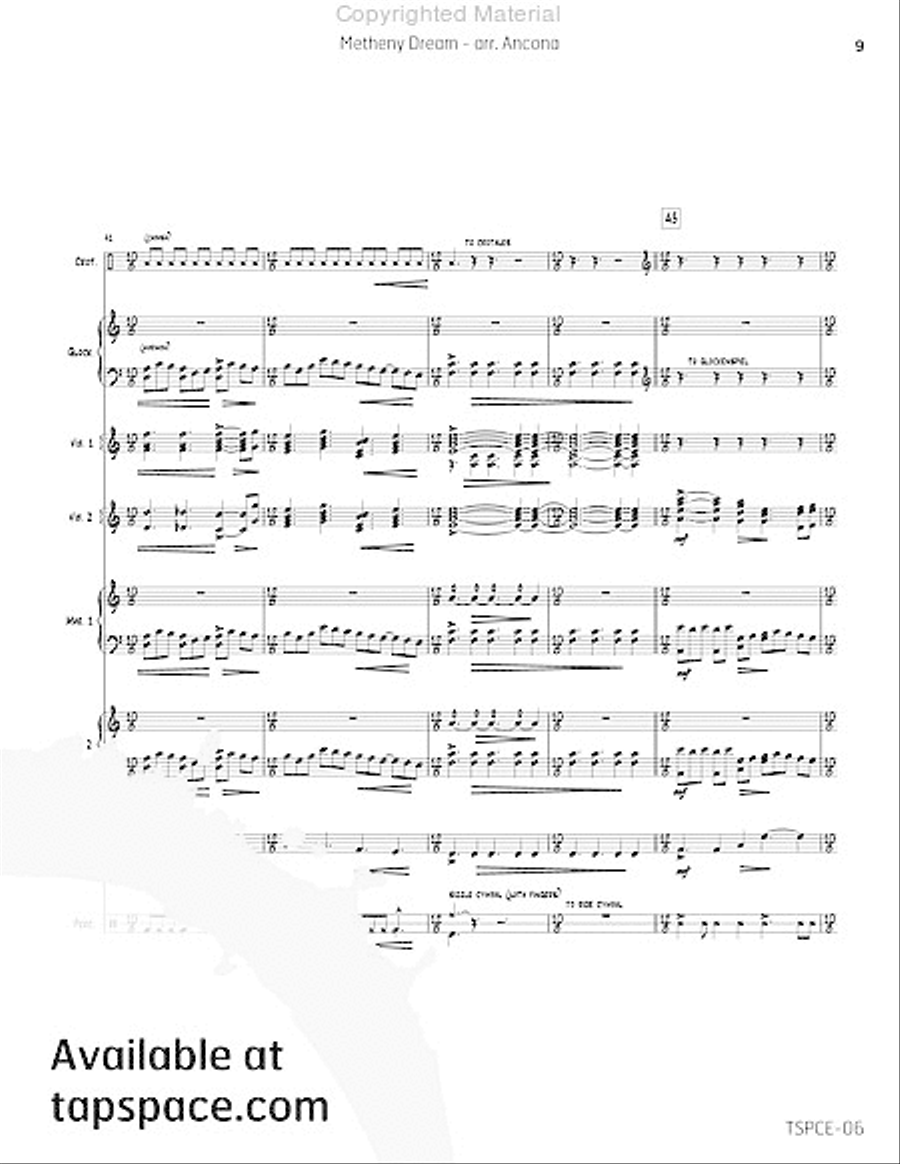 Metheny Dream Percussion Ensemble scores gallery preview page 12