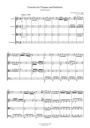 Book cover for Haydn: Trumpet Concert in Eb Major (Mov 3) for String Quartet - Score and Parts