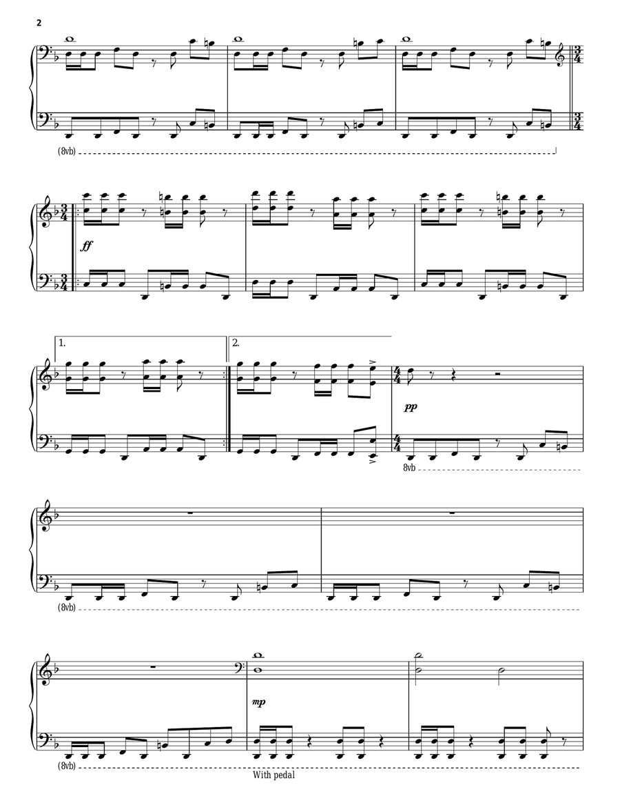 The Kraken Piano Solo scores gallery preview page 2