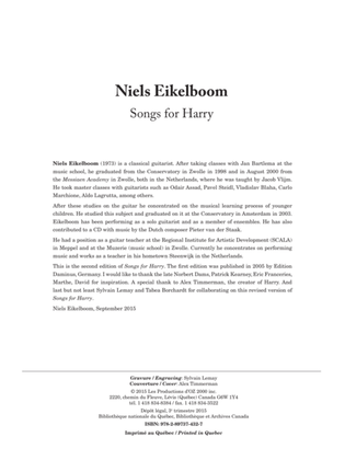 Book cover for Songs for Harry