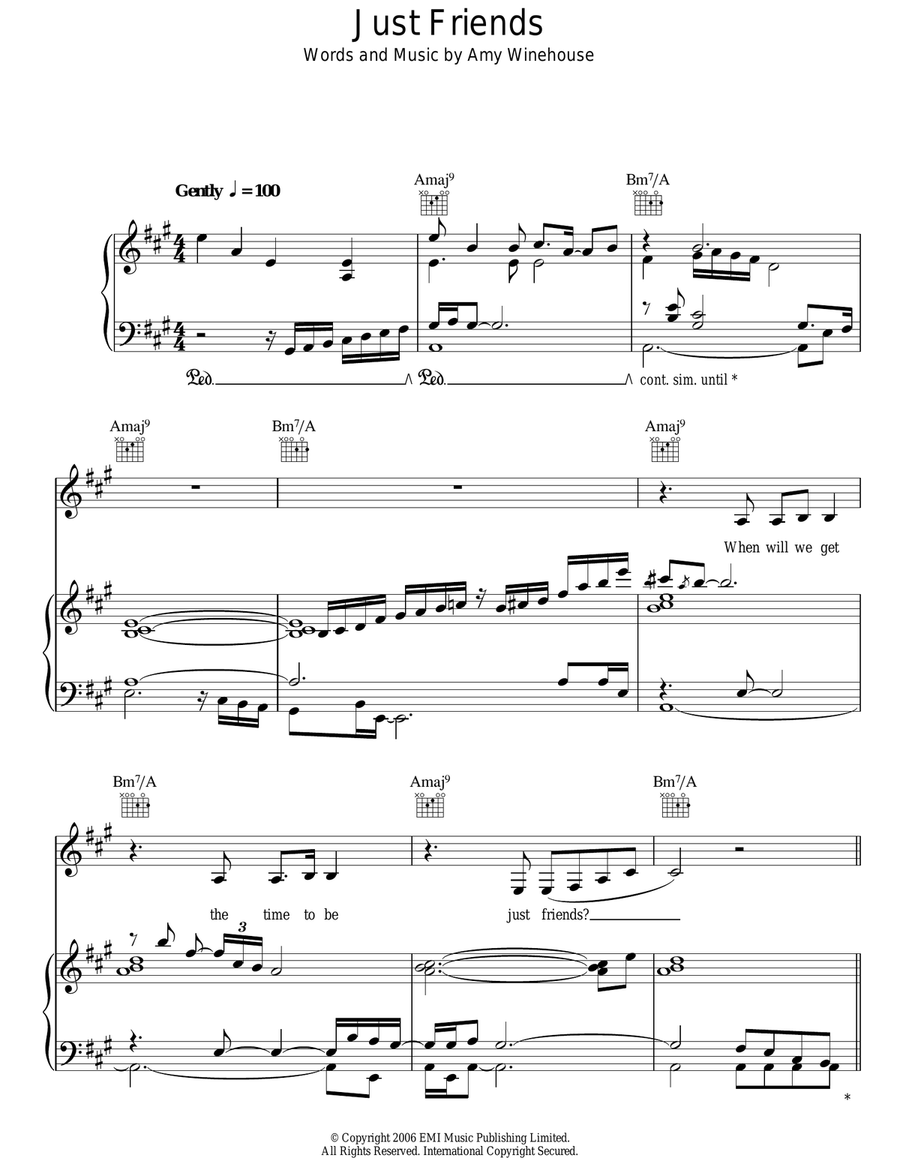 Just Friends Acoustic Guitar scores gallery preview page 1