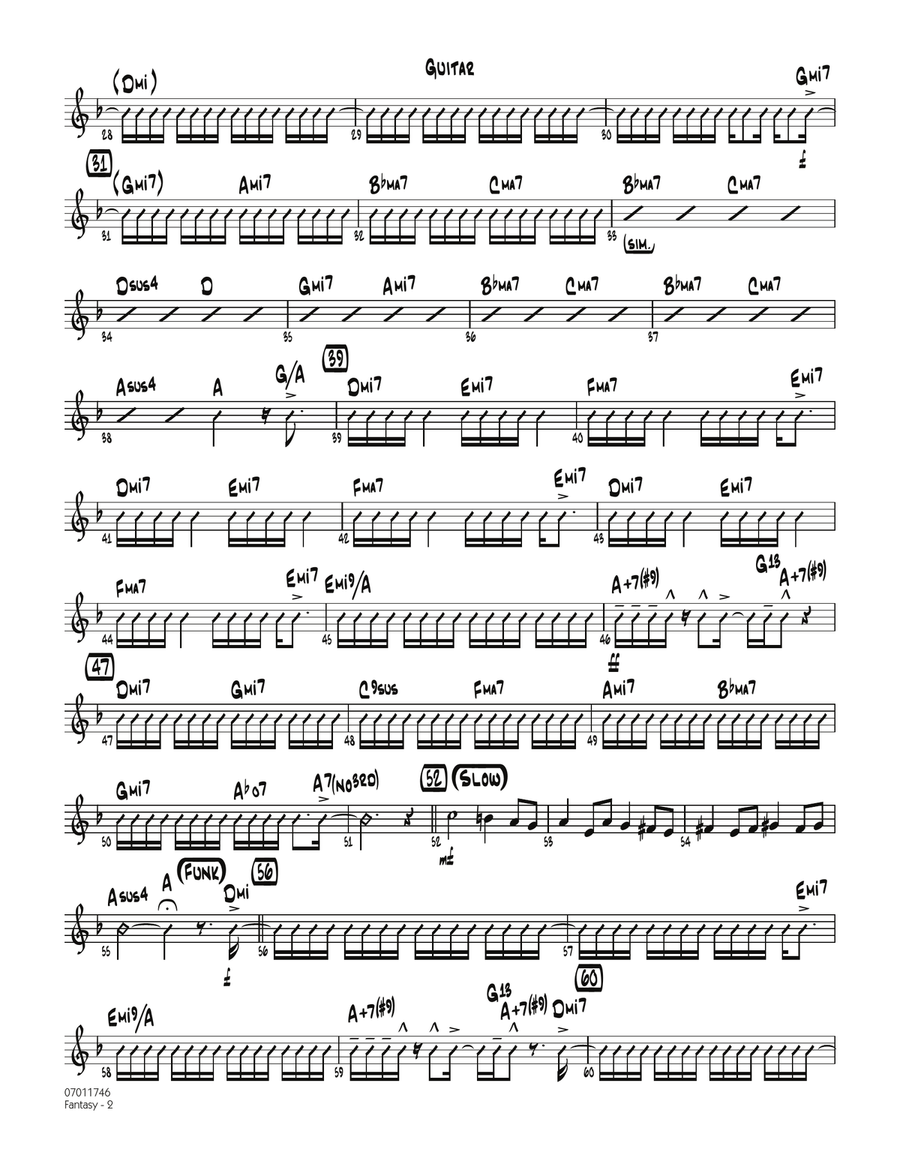 Fantasy - Guitar Jazz Ensemble scores gallery preview page 2