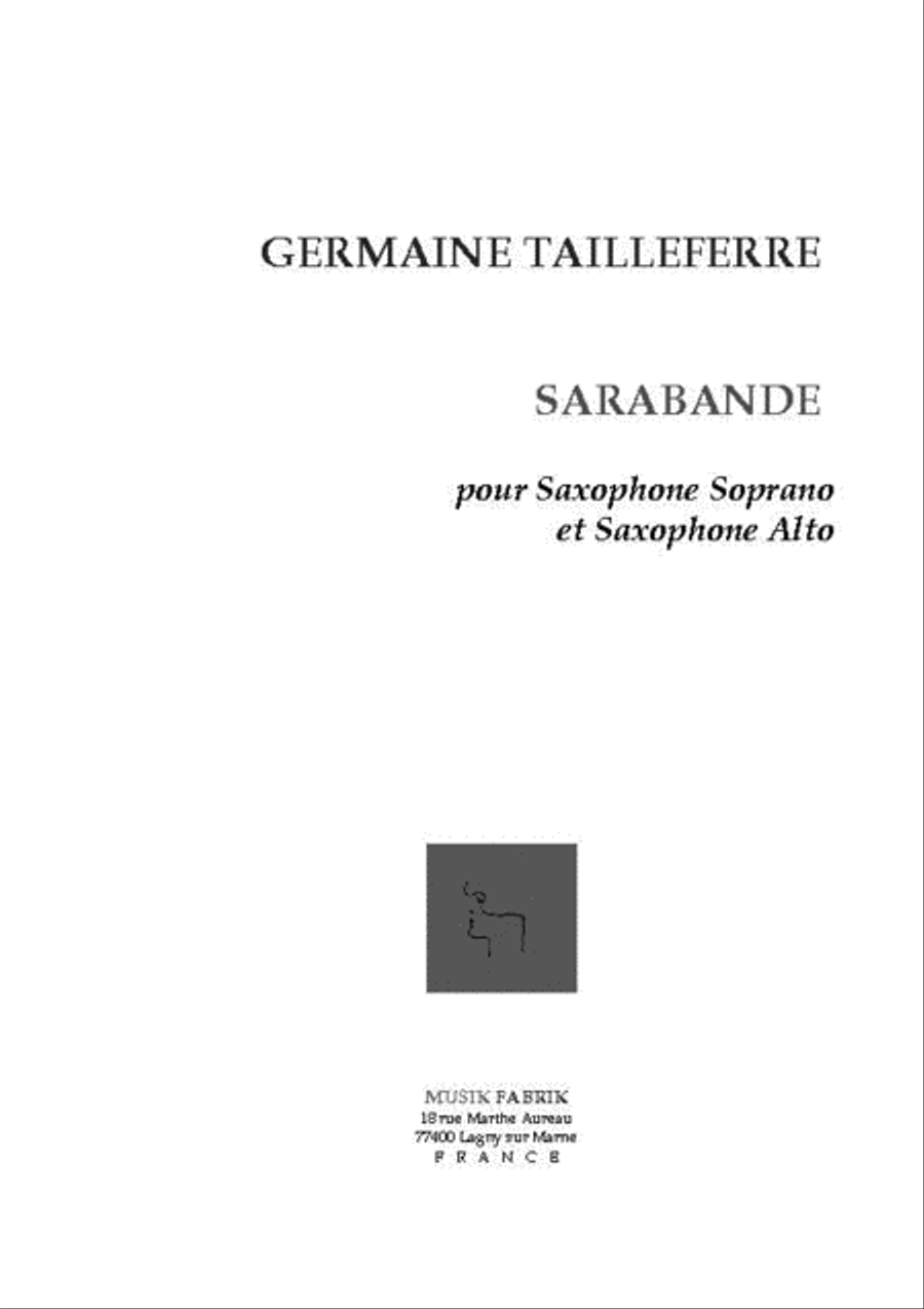 Sarabande Soprano Saxophone scores gallery preview page 1