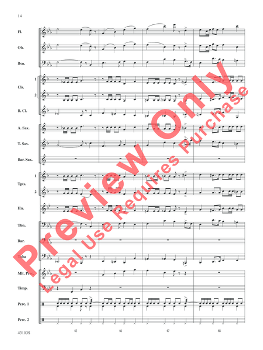 The Silver Quill Concert Band scores gallery preview page 14