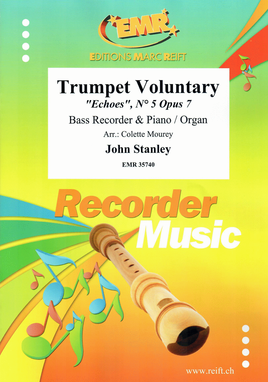 Trumpet Voluntary Bass Recorder scores gallery preview page 1