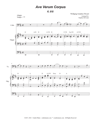 Ave Verum Corpus (Cello solo - Organ Accompaniment)