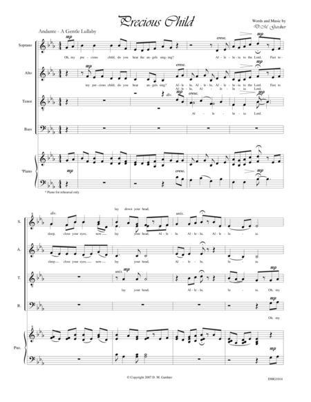 Precious Child (SATB) Choir - Digital Sheet Music