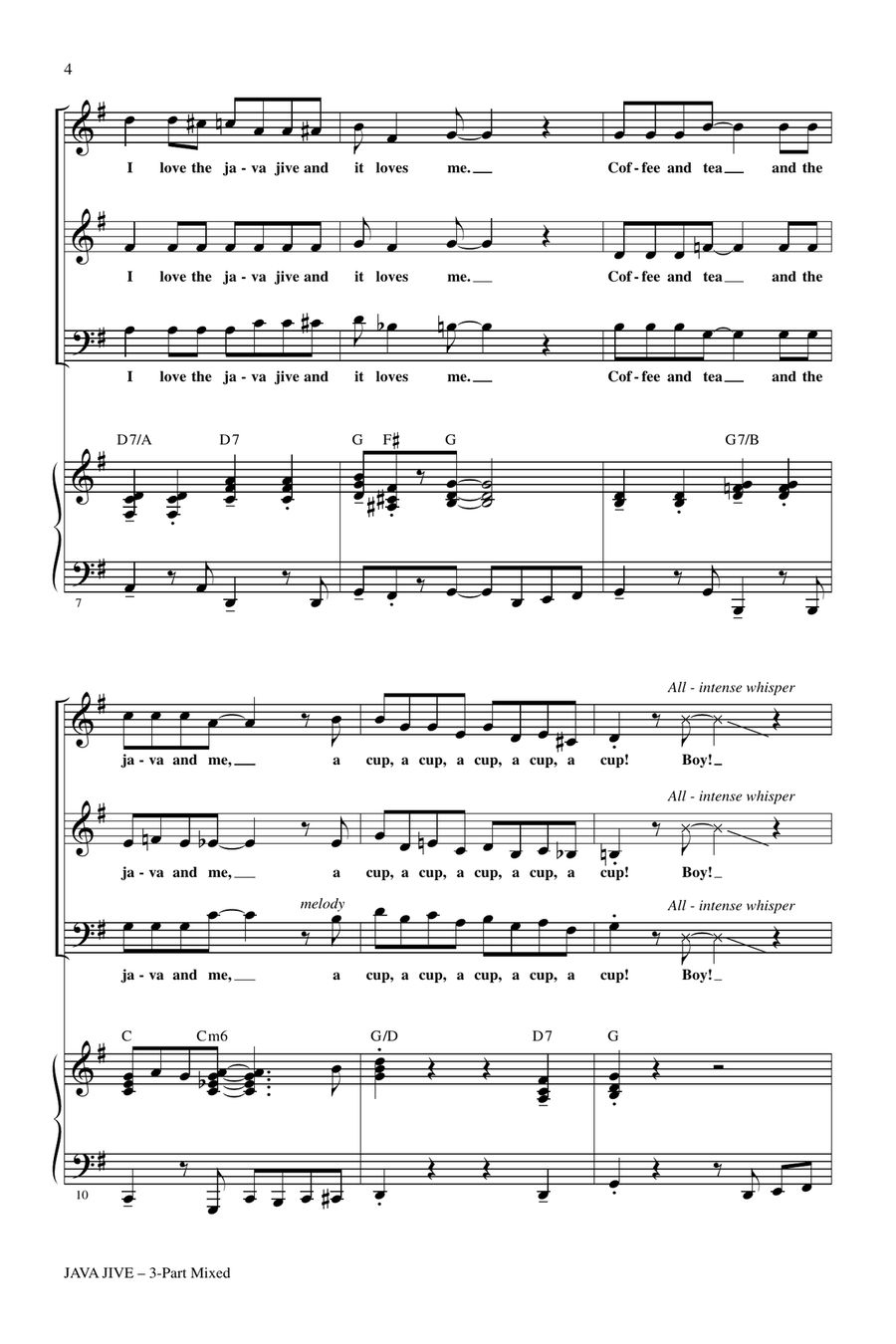 Java Jive (arr. Kirby Shaw) 3-Part scores gallery preview page 2