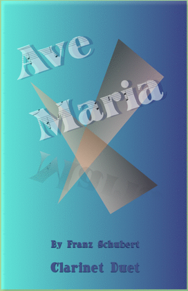 Book cover for Ave Maria by Franz Schubert, Clarinet Duet