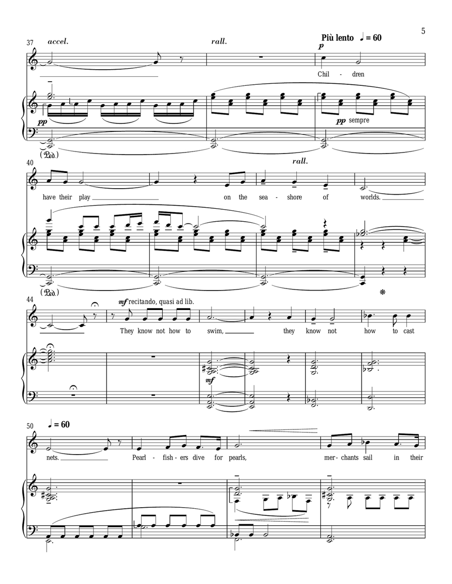 On The Seashore Of Endless Worlds Piano, Vocal scores gallery preview page 5