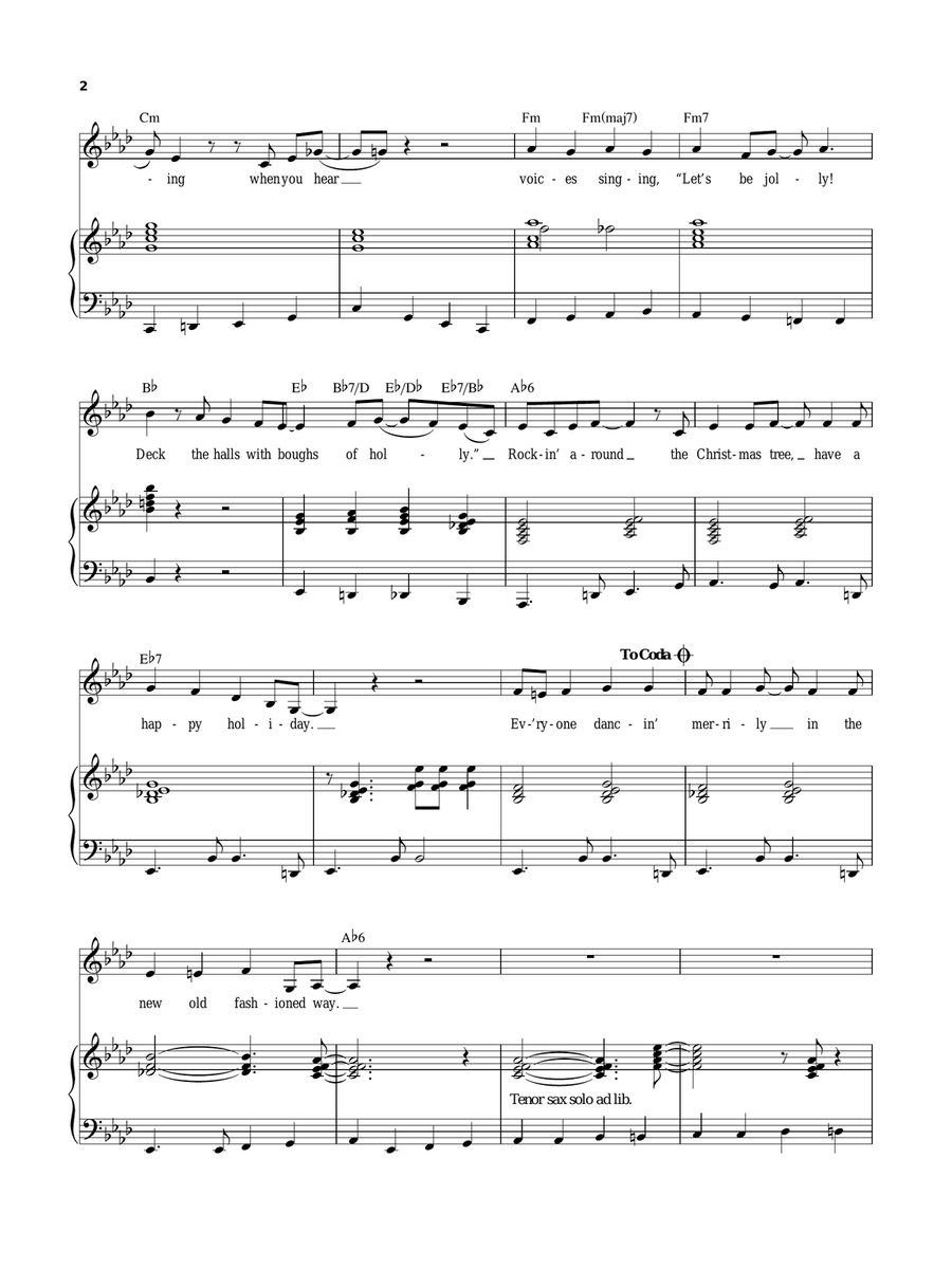 Rockin' Around The Christmas Tree Voice scores gallery preview page 2