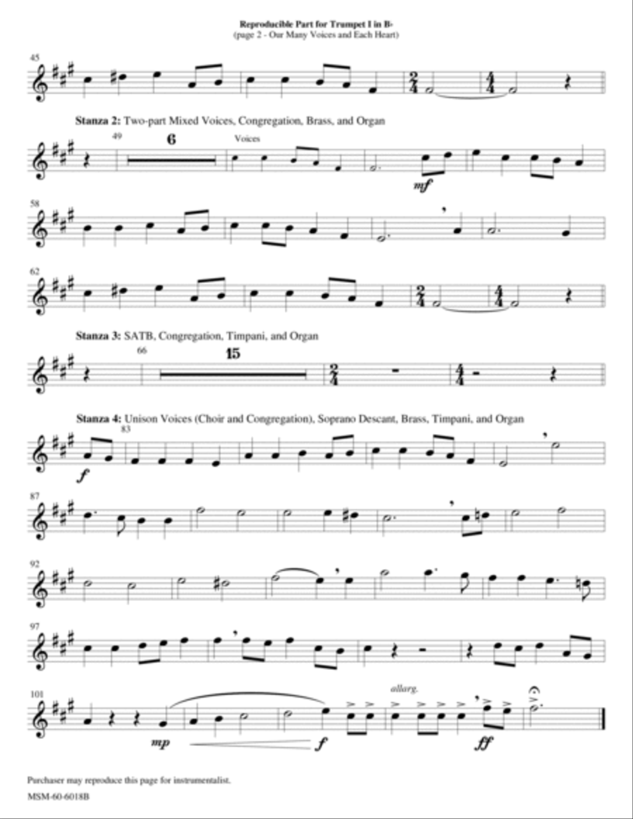 Our Many Voices and Each Heart Choir scores gallery preview page 2