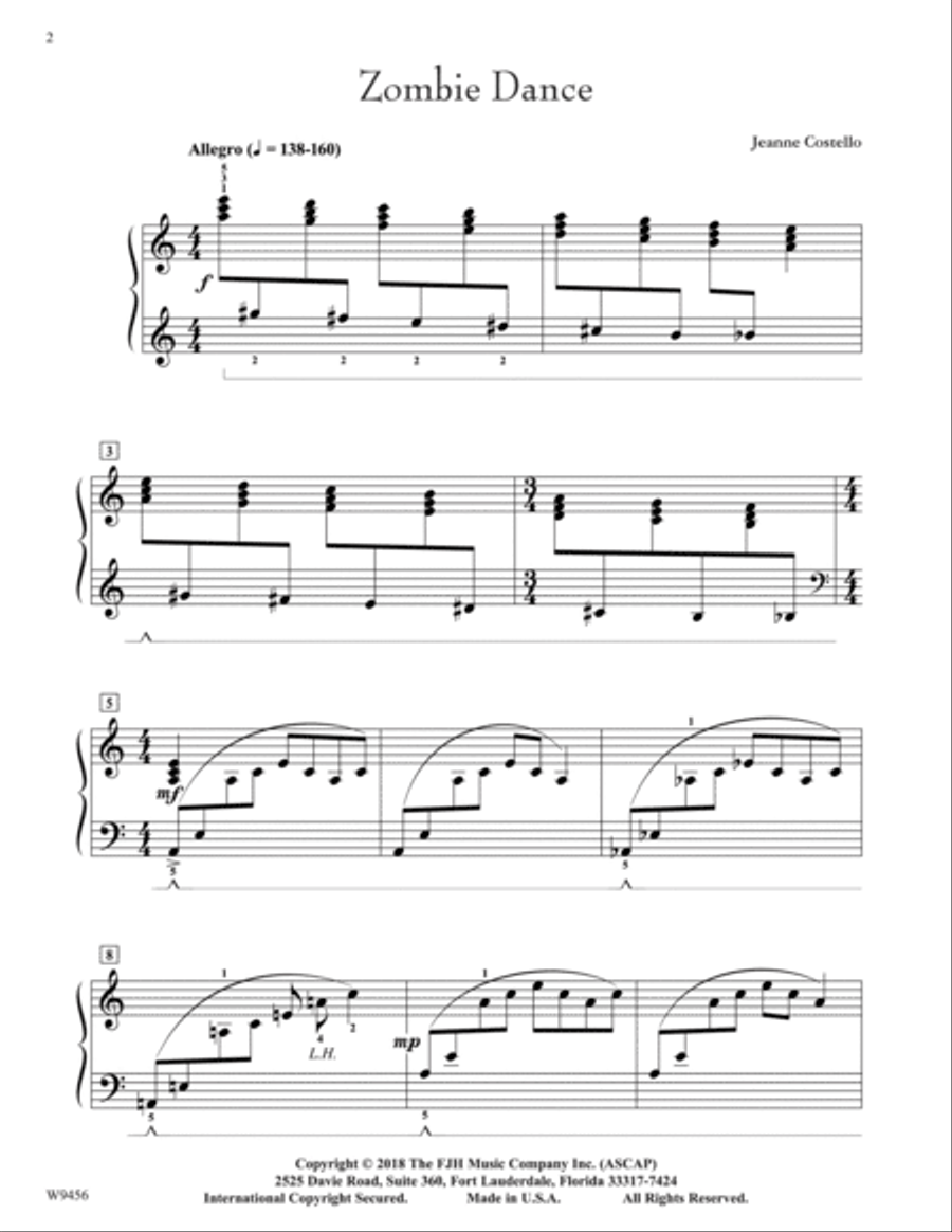 Zombie Dance Piano Solo scores gallery preview page 2