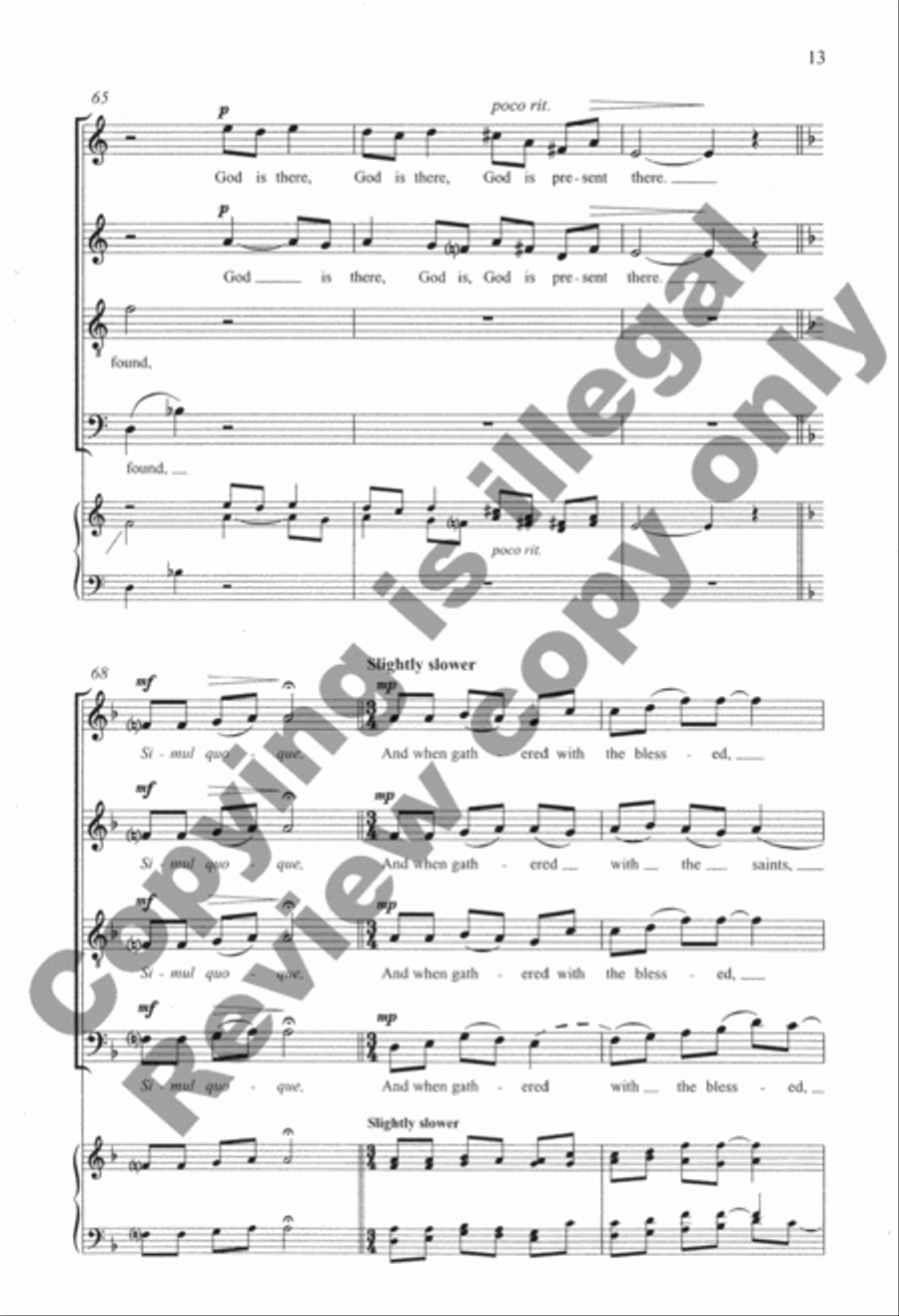 Ubi Caritas Ubi Caritas 4-Part scores gallery preview page 14