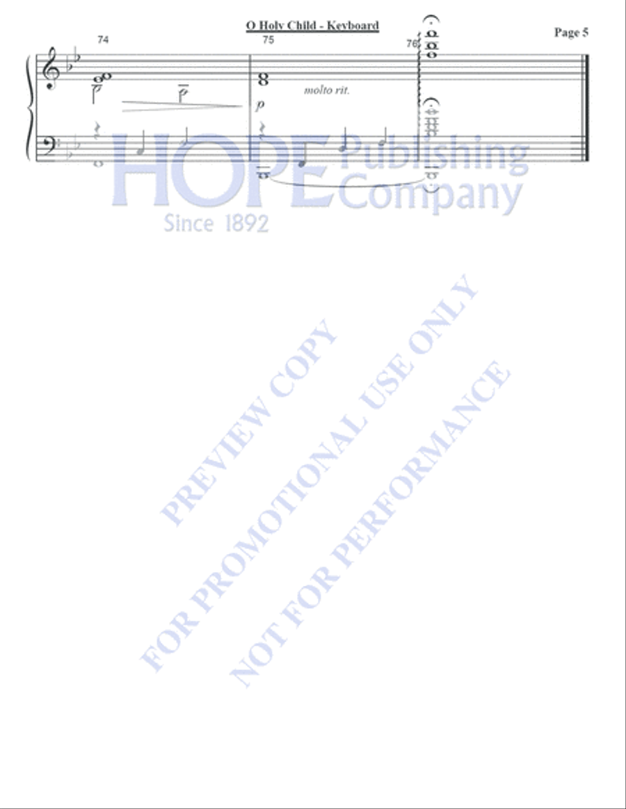O Holy Child of Bethlehem 4-Part scores gallery preview page 19