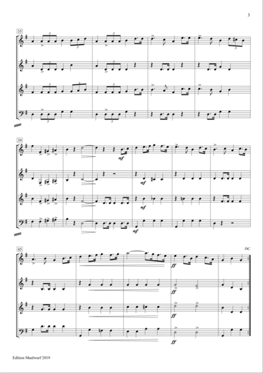 Marche militaire Marche militaire Brass Quartet scores gallery preview page 3