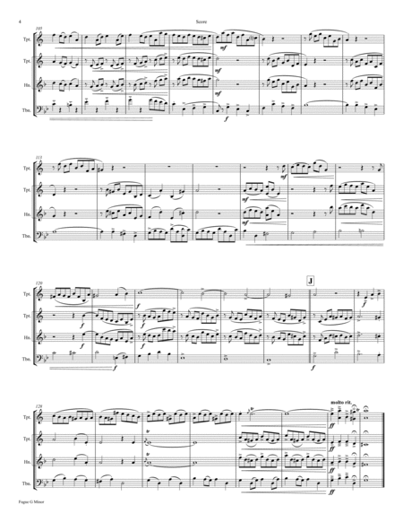 Fugue G Minor - (the 'little') - BWV 578 - Swing - Brass Trio