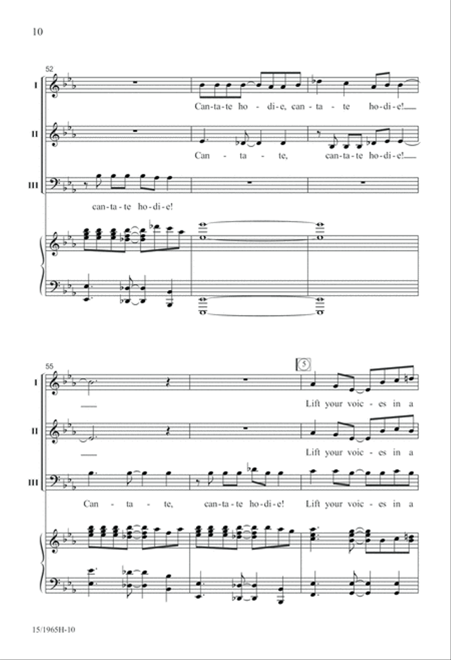 Cantate Hodie! (Sing Today) SSA scores gallery preview page 11