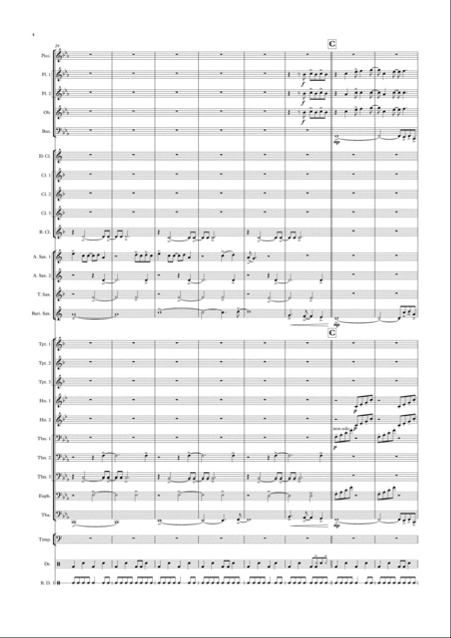 Blinding Lights Concert Band scores gallery preview page 4
