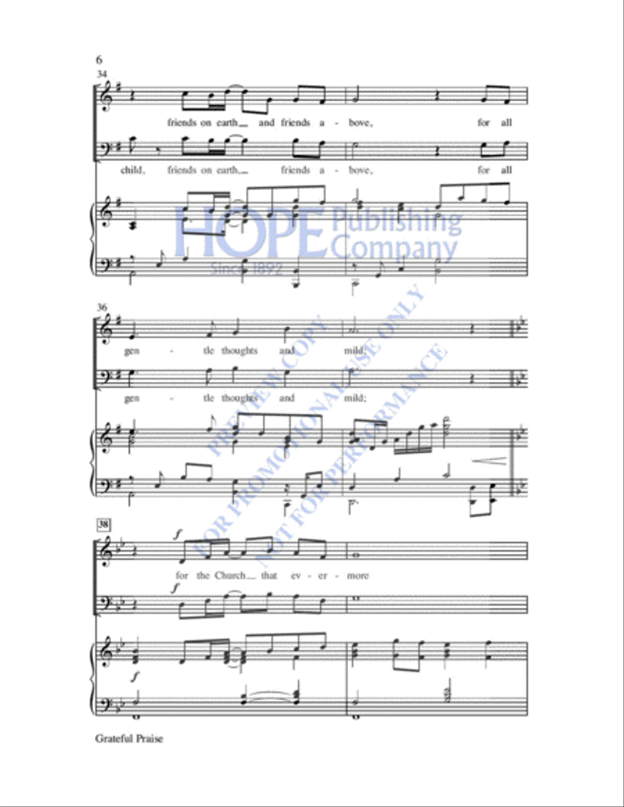Grateful Praise 4-Part scores gallery preview page 7