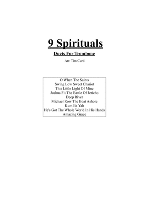 Book cover for 9 Spirituals, Duets For Trombone