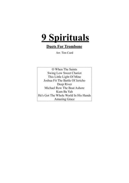 9 Spirituals, Duets For Trombone image number null