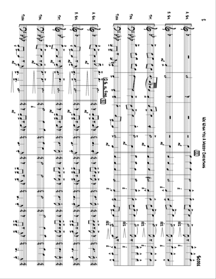 We Wish You A Merry Christmas Small Ensemble scores gallery preview page 2
