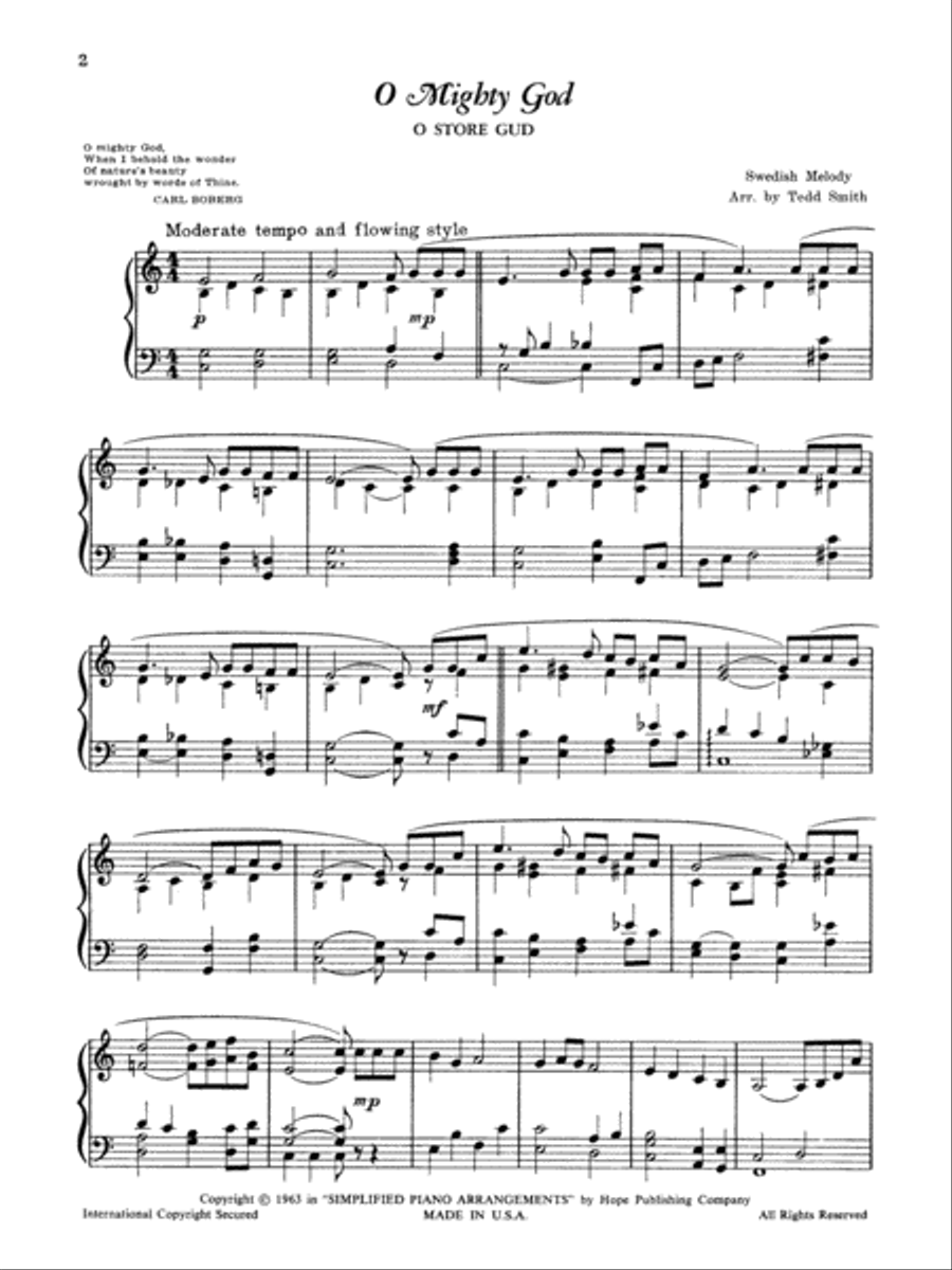 Simplified Piano Arrangements