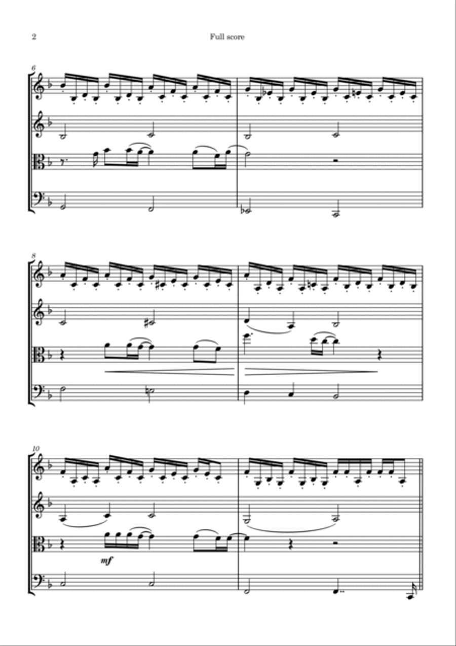 Butterfly String Quartet scores gallery preview page 2
