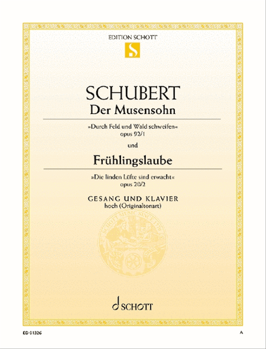 Der Musensohn / Frühlingsglaube High Voice scores gallery preview page 1