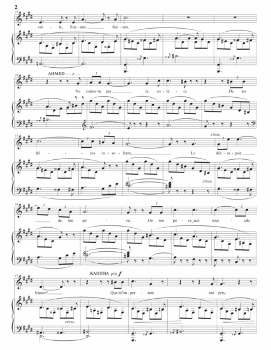DUPARC: La fuite (transposed to C-sharp minor) Piano scores gallery preview page 3