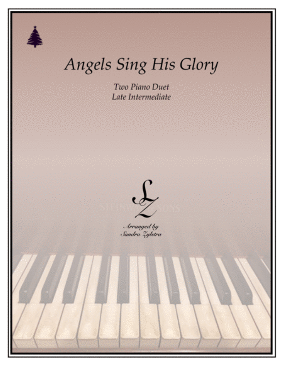 Angels Sing His Glory (2 piano duet) 2 Pianos, 4-Hands scores gallery preview page 1