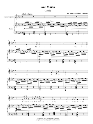 Ave Maria - Bach/Timofeev (for Mezzo-soprano and Piano)