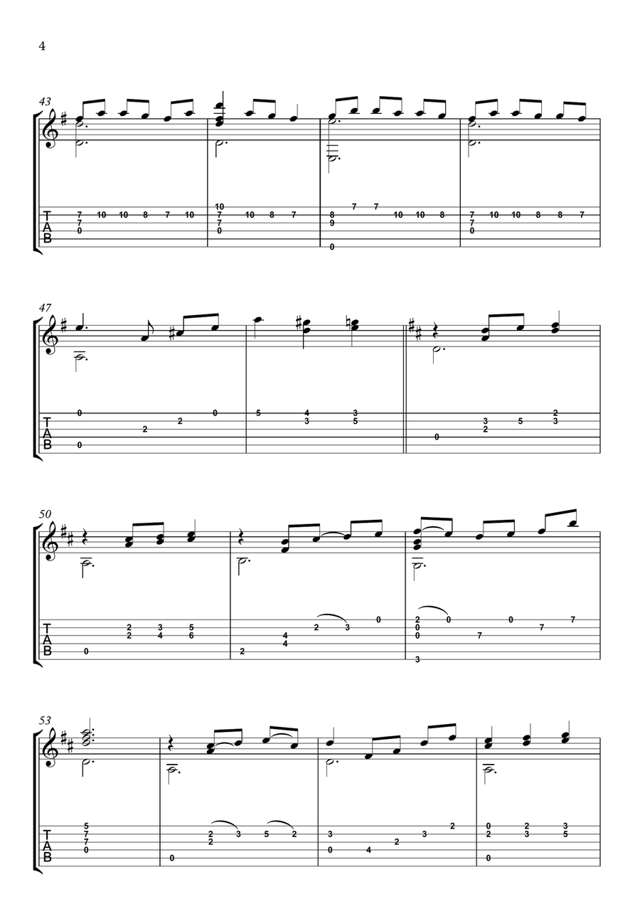 Nur für dich allein Nur für dich allein Acoustic Guitar scores gallery preview page 4