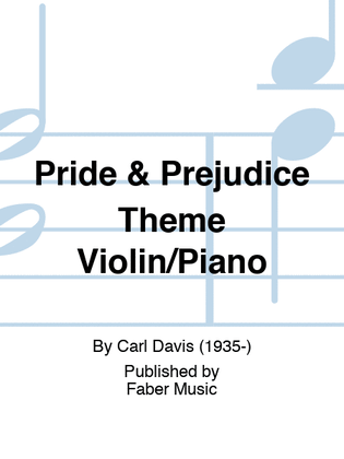Book cover for Pride & Prejudice Theme Violin/Piano