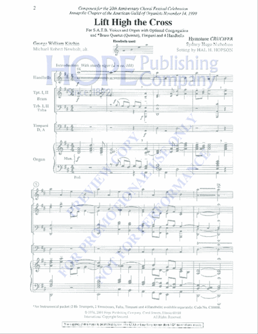 Lift High the Cross Lift High the Cross Choir scores gallery preview page 2