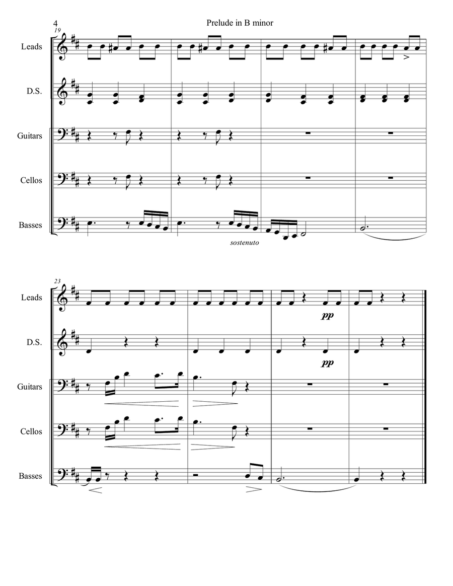 Prelude in B minor-Steel Drum Band Steel Drum Band scores gallery preview page 4