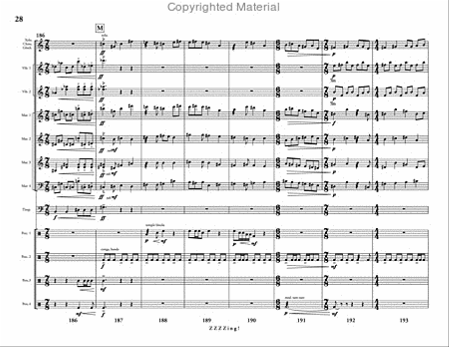 ZZZZing! ZZZZing! Percussion Ensemble scores gallery preview page 29