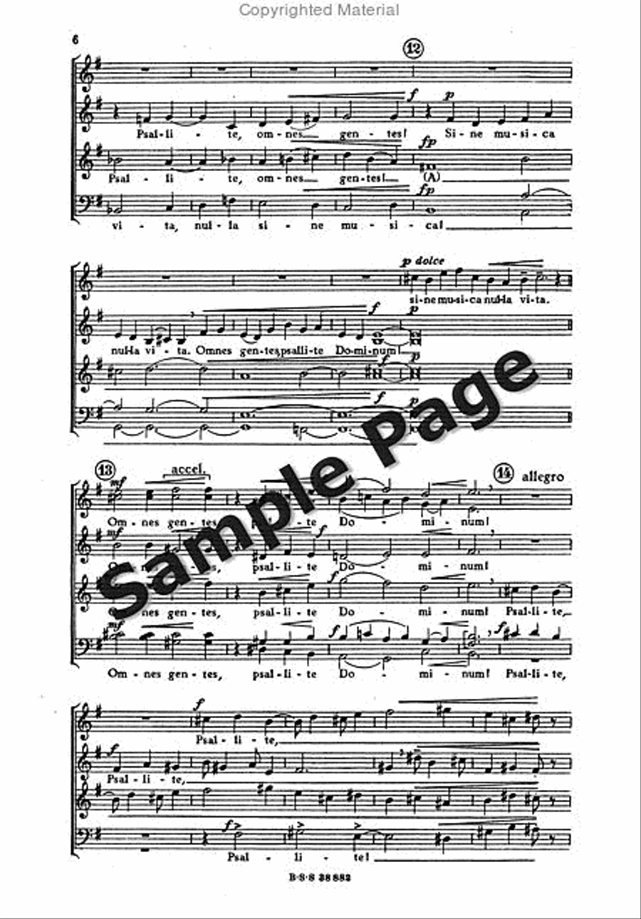 Nulla Vita Sine Musica Score 4-Part scores gallery preview page 6
